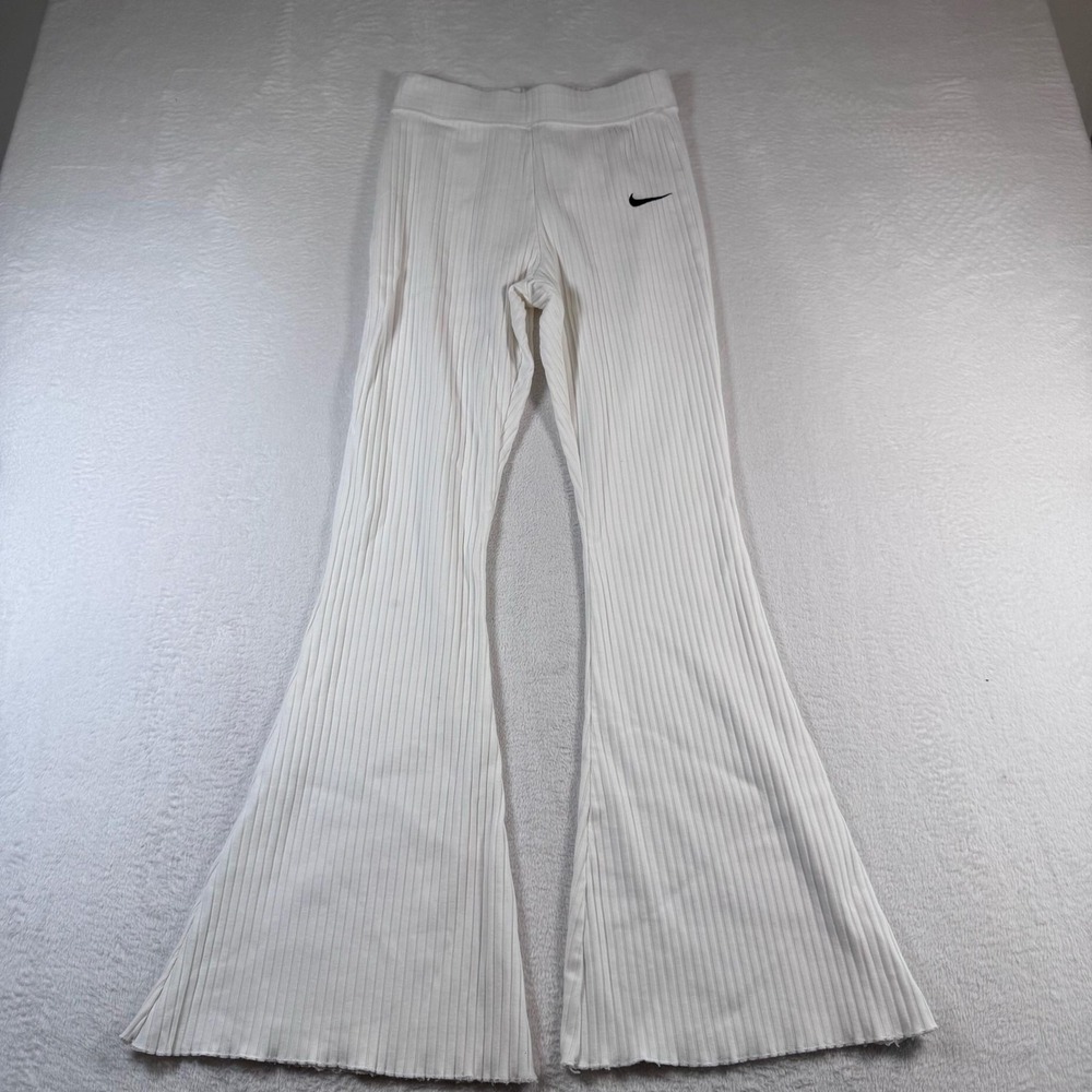 Nike Women's‎ Sportswear High-Waisted Ribbed Jersey Pants flare lounge comfy